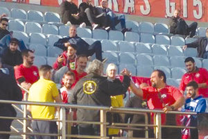 Ιδανική η συνύπαρξη των φίλων του Εργοτέλη και του Πλατανιά στο χθεσινό ντέρμπι.