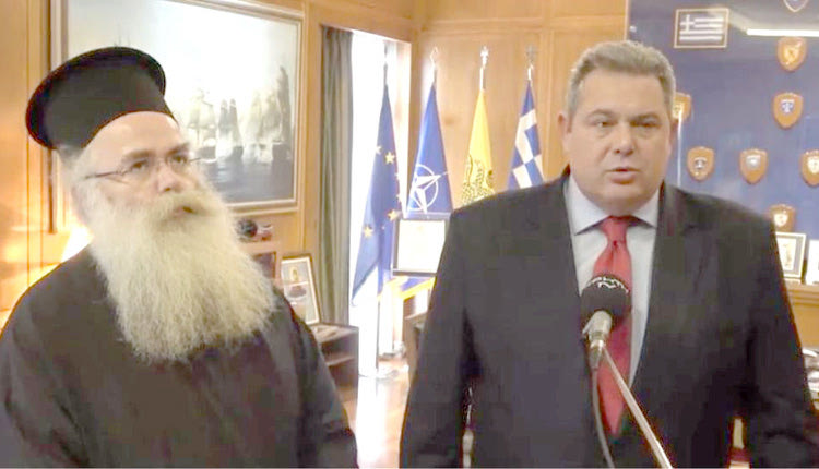 Ο κ. Καμμένος με τον Μητροπολίτη Ιεραπύτνης και Σητείας, κ. Κύριλλο