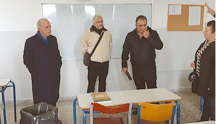 Στο σημείο έκανε αυτοψία ο δήμαρχος Ηρακλείου, κ. Βασίλης Λαμπρινός