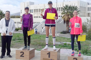 Οι τρεις πρώτες νικήτριες του αγώνα δρόμου του Πανεπιστημίου Κρήτης