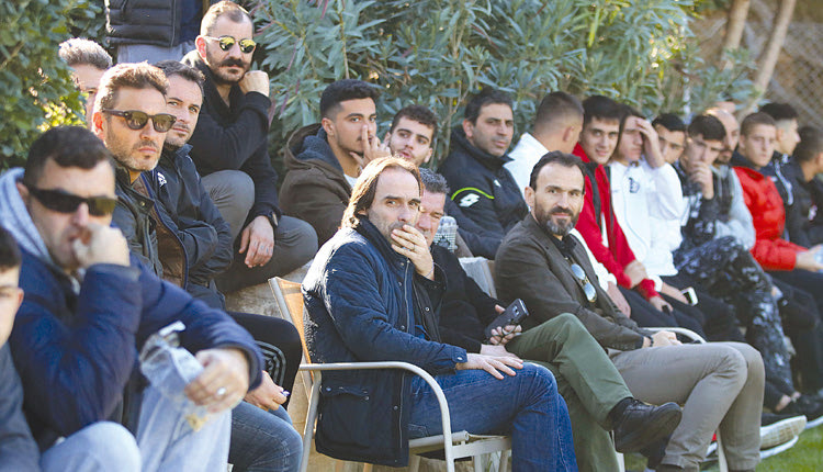 Πουρσανίδης, Σαραβάκος και Νταμπίζας, παρακολουθούν το παιχνίδι  ΟΦΗ - ΠΑΟ Κ19 στο ΒΑΚ