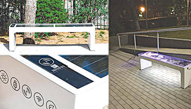 έξυπνα «ηλιακά παγκάκια»