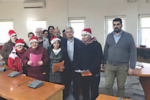 Ο δήμαρχος Μαλεβιζίου με μέλη του Κέντρου Ειδικών Παιδιών «Ο Άγιος Σπυρίδωνας»