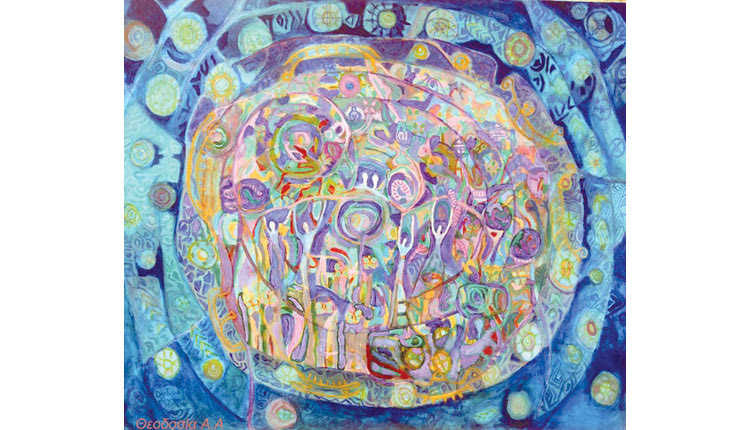  Το ζωγραφικό έργο με τίτλο “Σύμπαν” της Hρακλειώτισσας συγγραφέως-εικαστικού Θεοδοσίας Αργυράκη-Ασαργιωτάκη επελέγη από τη διεθνή επιτροπή της 1 stDAFENInternationalOilPaintingsBiennaleShenzen2018 να εκπροσωπήσει την Ελλάδα για το 2018