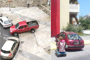 Απροσπέλαστοι δρόμοι στο χάος του Ηρακλείου από την παράνομη στάθμευση