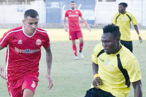 Ο Γιακούμπου στο χθεσινό φιλικό με τον Πλατανιά