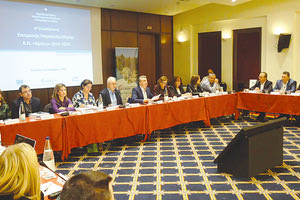 Ο περιφερειάρχης Κρήτης Σταύρος Αρναουτάκης μιλώντας για το Επιχειρησιακό Πρόγραμμα «Κρήτη 2014 – 2020» στην 4η συνεδρίαση της Επιτροπής Παρακολούθηση