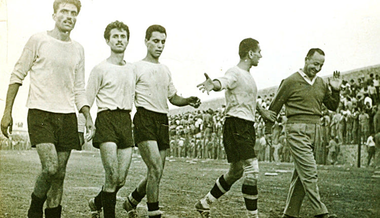 Παίκτες του Εργοτέλη την εποχή του 1960 στο ’Γεντί Κουλέ’   