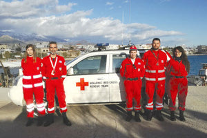 Οι εθελοντές Σαμαρείτες πρόσφεραν τις υπηρεσίες τους στον αγιασμό των υδάτων στον Δήμο Φαιστού.