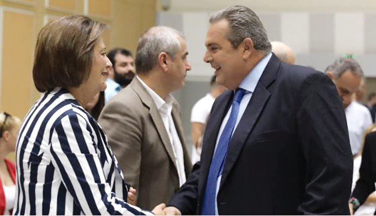 H Μαρίνα Χρυσοβελώνη με τον Πάνο Καμμένο 