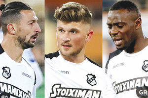 τα τρία πρώτα μεταγραφικά αποκτήματα του ΟΦΗ, ο Κώστας Γιαννούλης και οι Κρίστοφερ Μπράουν, Έρικ Πέρσον