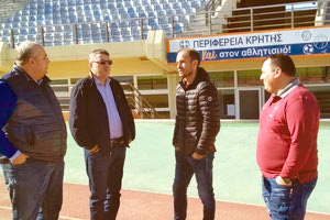Κλιμάκιο της ΕΠΟ επιθεώρησε το Παγκρήτιο Στάδιο για την επικύρωση της έλευσης της Εθνικής ομάδας ποδοσφαίρου στο Ηράκλειο