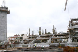 Στο εργοτάξιο της «Αγίας Σοφίας», το υπό ανέγερση νέο γήπεδο της ΑΕΚ στη Νέα Φιλαδέλφεια