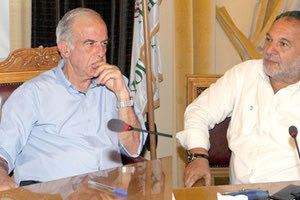 ο Λαμπρινός με τον Κουράκη.