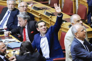 ο πρωθυπουργός Αλέξης Τσίπρας στην Βουλή