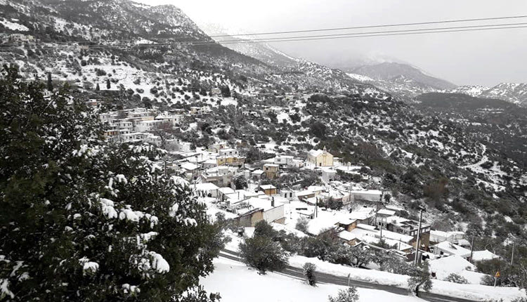 Στα λευκά ντύθηκαν πολλές περιοχές της Περιφερειακής Ενότητας Ηρακλείου