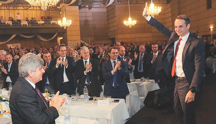 ο πρόεδρος της Ν.Δ. κ. Κυριάκος Μητσοτάκης από το Ηράκλειο