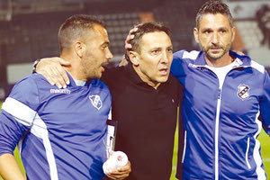 Συγκίνηση επικράτησε στη χθεσινή αποχαιρετιστήρια συνάντηση του Παπαδόπουλου με τους παίκτες