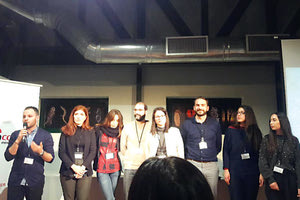 Η ομάδα της Bizrupt που διοργάνωσε το 8ο Open Coffee Heraklion