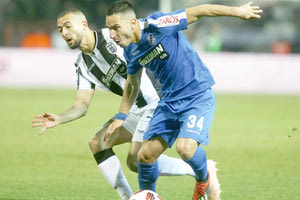 Ο Κοροβέσης σε φάση από το παιχνίδι του ΟΦΗ στην Τούμπα