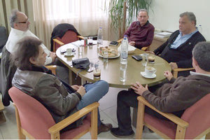 Συνάντηση με τον πρύτανη του ΤΕΙ Κρήτης Νίκο Κατσαράκη και τον αντιπρύτανη Ακαδημαϊκών Υποθέσεων και Φοιτητικής Μέριμνας Μανώλη Δρακάκη, είχε συνάντηση ο επικεφαλής των «Ενεργών Πολιτών» Η. Λυγερός