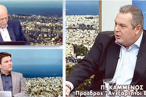 ο Πάνος Καμμένος μιλώντας χθες στον ΑΝΤ1.