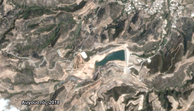 Το φράγμα Βαλσαμιώτη πριν μερικούς μηνες αδιο από τον δορυφόρο