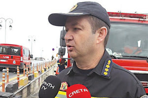 ο διοικητής της Πυροσβεστικής Υπηρεσίας Ηρακλείου Μανόλης Δαμουλάκης