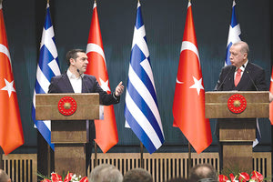 Η συνάντηση του πρωθυπουργού Αλέξη Τσίπρα με τον πρόεδρο της Τουρκίας Ρετζέπ Ταγίπ Ερντογάν.