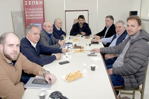 επίσκεψής της διοίκησης του Επιμελητηρίου  Ηρακλείου στα γραφεία του ΣΕΒΠΗ