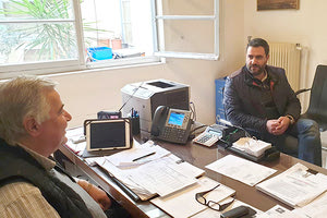 Συνάντηση με τον αντιδήμαρχο Οικονομικών Γιώργο Καραντινό είχε ο υποψήφιος δήμαρχος Ηρακλείου Γιώργος Σισαμάκης.