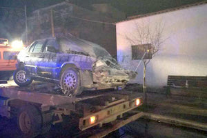 Το αυτοκίνητο μέσα στο οποίο έχασε τη ζωή του ο συνοδηγός