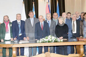 Από την τελετή αδελφοποίησης Ηρακλείου και Τσουκάριτσα