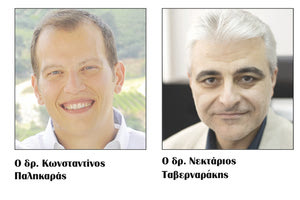 Οι ερευνητές του ΙΜΒΒ, δρ. Κωνσταντίνος Παληκαράς και δρ. Νεκτάριος Ταβερναράκης