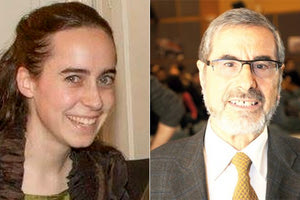 η Στεφανία Καψετάκη, διδάκτωρ του Πανεπιστημίου της Οξφόρδης, και ο Λευτέρης Ζούρος, ομότιμος καθηγητής του Πανεπιστημίου Κρήτης