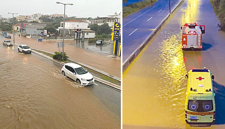Προβλήματα προκλήθηκαν στην κυκλοφορία των οχημάτων στα Χανιά
