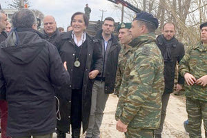 Αυτοψία στις πληγείσες περιοχές των Χανίων πραγματοποίησε η κ. Μπακογιάννη