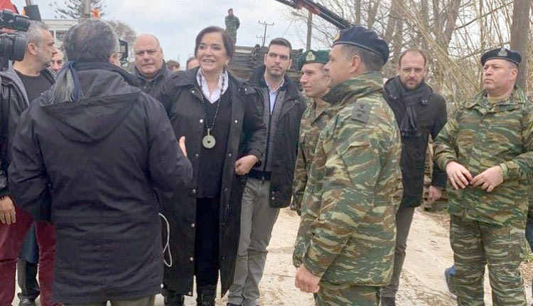 Αυτοψία στις πληγείσες περιοχές των Χανίων πραγματοποίησε η κ. Μπακογιάννη