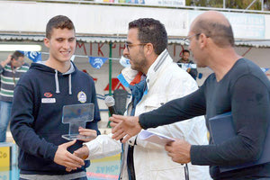 Στο grand prix Χριστουγέννων στον Άγιο Νικόλαο ο ΝΟΑΝ τίμησε τον Παπαστάμο του ΝΟΧ για τις επιτυχίες του