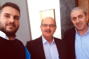 Οι κ. Κύρκος, Βαρδάκης με τον κ. Μπουτίνο (μέση)