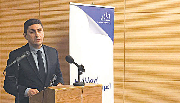 O γραμματέας Νέας Δημοκρατίας και βουλευτής Ηρακλείου κ. Αυγενάκης