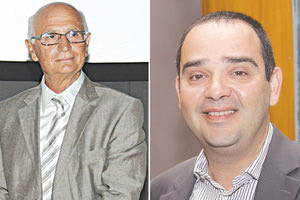 Ο πρώην δημάρχος Ηρακλείου κ. Κώστας Κληρονόμος και ο πρόεδρος της ΔΕΠΤΑΗ κ. Μηνάς Καπετανάκης