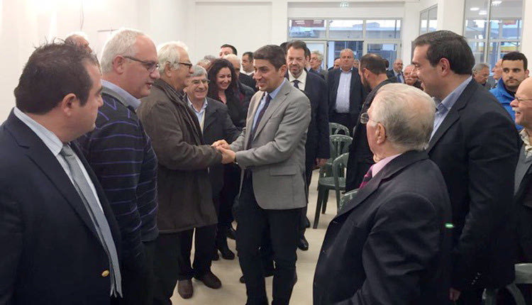ο γραμματέας ΠΕ της ΝΔ-Βουλευτής Ηρακλείου κ. Λ. Αυγενάκης στην Επισκοπή Ηρακλείου