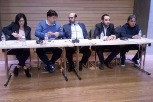 Από την εκδήλωση - κάλεσμα του καλλιτεχνικού διευθυντής του Πολιτιστικού Συνεδριακού Κέντρου κ. Μιχαηλίδη, για μια συνάντηση γνωριμίας και ανοιχτή συζήτηση με όλους τους ενδιαφερόμενους καλλιτέχνες