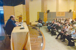 Ο καλλιτεχνικός διευθυντής του ΠΣΚΗ, κ. Μύρων Μιχαηλίδης, σε εκδήλωση της Ηράκλειας Πρωτοβουλίας με θέμα «Επίθεση Πολιτισμού».