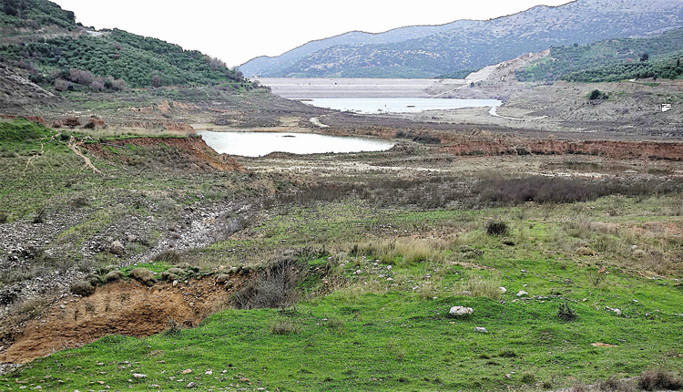 Άποψη του φράγματος Αποσελέμη την 28/3/2018