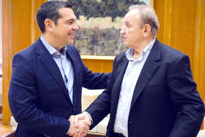 Ο πρώην βουλευτής και πρ. υπουργός του ΠΑΣΟΚ Στέφανος Τζουμάκα με τον Αλέξη Τσίπρα