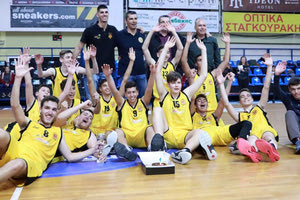 Την πρώτη θέση στην κατηγορία Παίδων Β’ της ΕΚΑΣΚ αλλά και το εισιτήριο για το φάιναλ φορ, εξασφάλισε ο Εργοτέλης