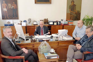 Ο δήμαρχος με τον πρόεδρο του “Ηράκλειο”