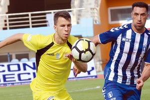 Οικονόμου και Περόνε από το ματς Εργοτέλης – Ηρακλής